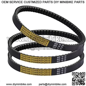 139QMB 1P39QMB Kevlar Drive Belt Replace NO.669-18-30 Compatible With GY6 49cc 50cc Roketa Baja Tank Jmstar Taotao Jonway Vespa Chinese Scooter Moped ATV. (3)