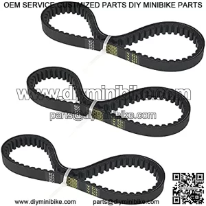 Drive Belt 725 Replacement for Go Kart 30 Series Torque Converter- 3pc Set (3 Belts)