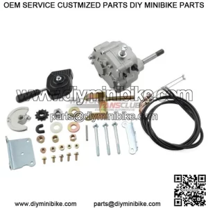 go kart forward neutral reverse gearbox with 12t asymmetrical driver and driven pulley cvt