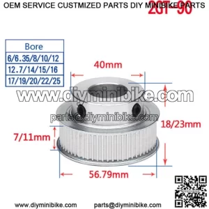 2a belt type heavy duty clutch pulley 25mm bore for go kart