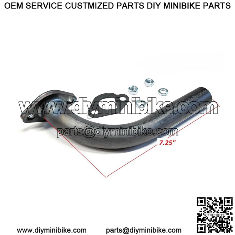 Exhaust Pipe for Predator 212cc, Honda GX160, GX200, Go Kart & mini bikes...