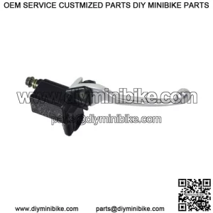 Right Side Chrome Brake Lever & Master Cylinder Assembly with Brake Light Switch for Scooters