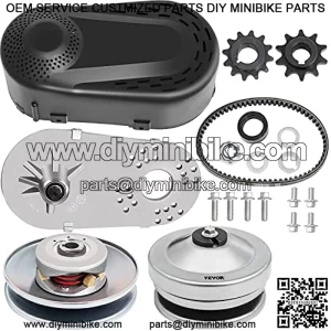 Torque Converter CVT 2HP-7HP 3/4" Go Kart Clutch 212CC 30 Series Mini Bike 10T #40 41 Chain and 12T #35 Replacement Set TAV2 30-75 218353A CVT Clutch Small Engine Drive Belt