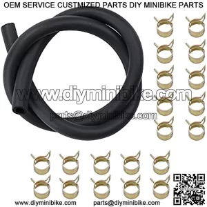 Abrazadera de manguera neumtica de 3/16 pulgadas ID de combustible (6 pies) para tubo de gas de repuesto para Kawasaki Kohler, motocicleta, tractor, moble de nieve, ATV UTV Weed Eater carrito de golf
