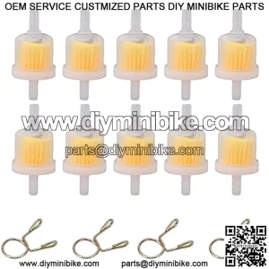 Filtro de Combustible, Filtro de Combustible Universal en Lnea de 10 Piezas Alta Eficiencia Accesorios para Motocicletas de Dise o Profesional Reemplazo para Vehculos Todo TerDirt Bikes