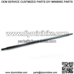 1" Solid 34" Steel Axle, 3/4" Stepped, Threaded Ends