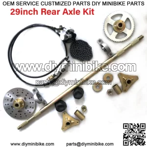29 ATV Quad Go Kart Rear Live Axle Kit Complete Wheels Sprocket Brake Wheel Hub