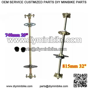 Drift Trike Go Kart Rear Live Axle Kit,Chain Sprocket & Hub,Brake Disc Assembly