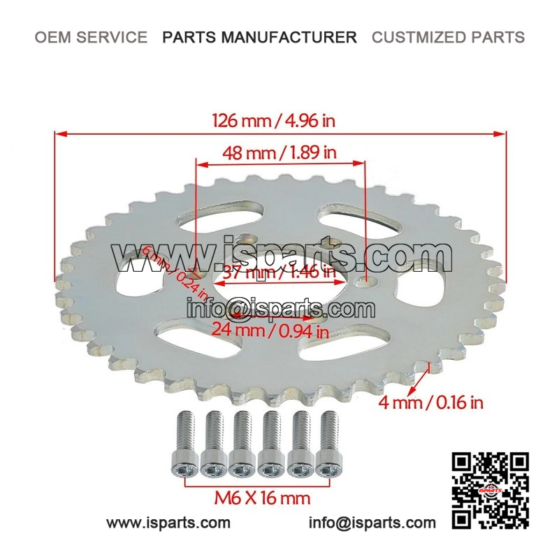 40T Rear Sprocket for #35 Chain ?C fits Mini Bike, Go Kart, Quad - Image 2