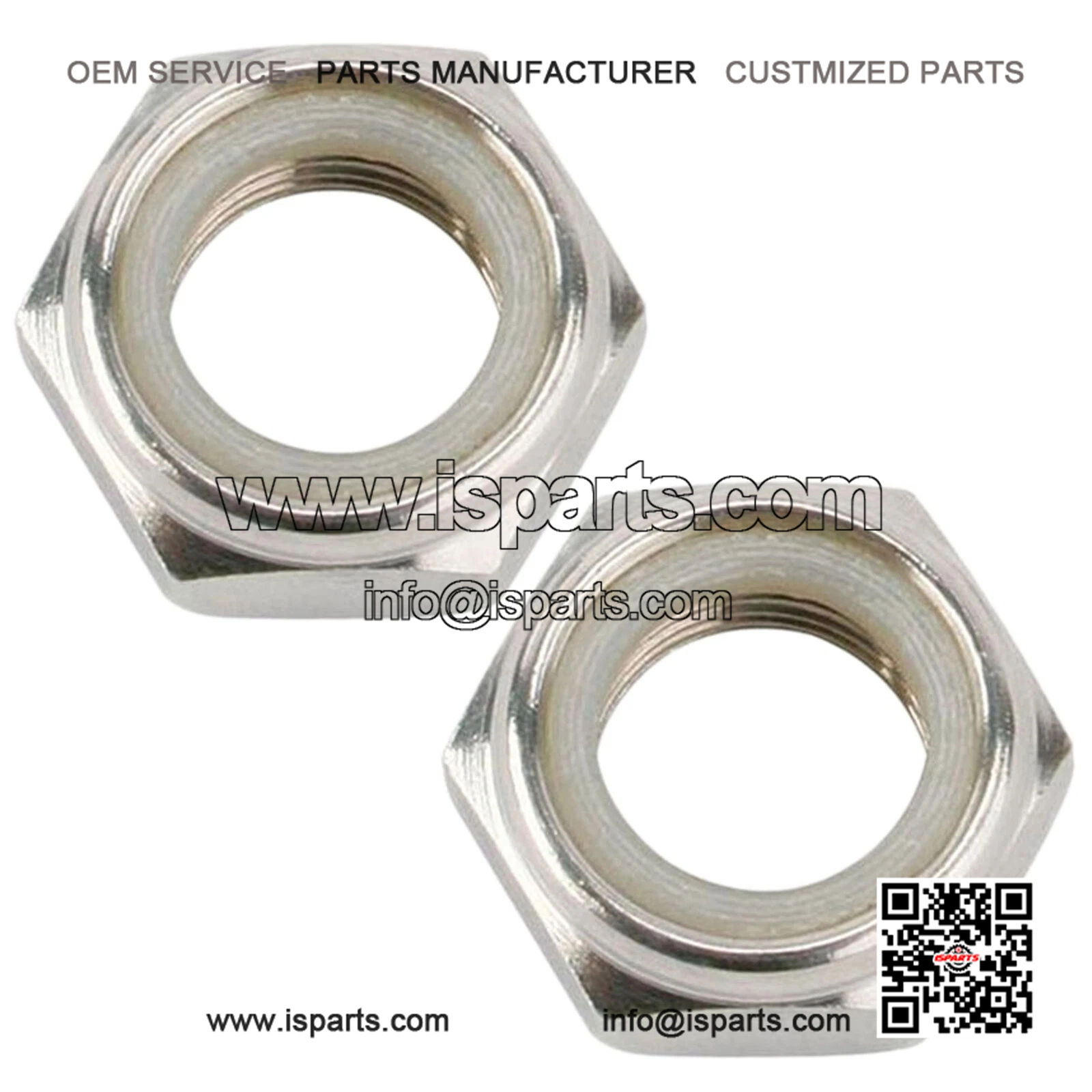 Thin Nylock Axle Nut (1-14) ?C Set of 2, 1" size ?C for Go Kart, Drift Trike, Mini Bike